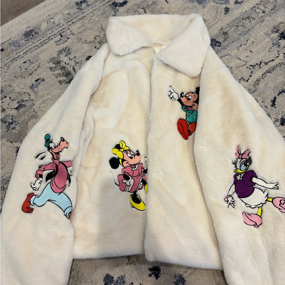 Disney Cream Cartoon Character Jacket